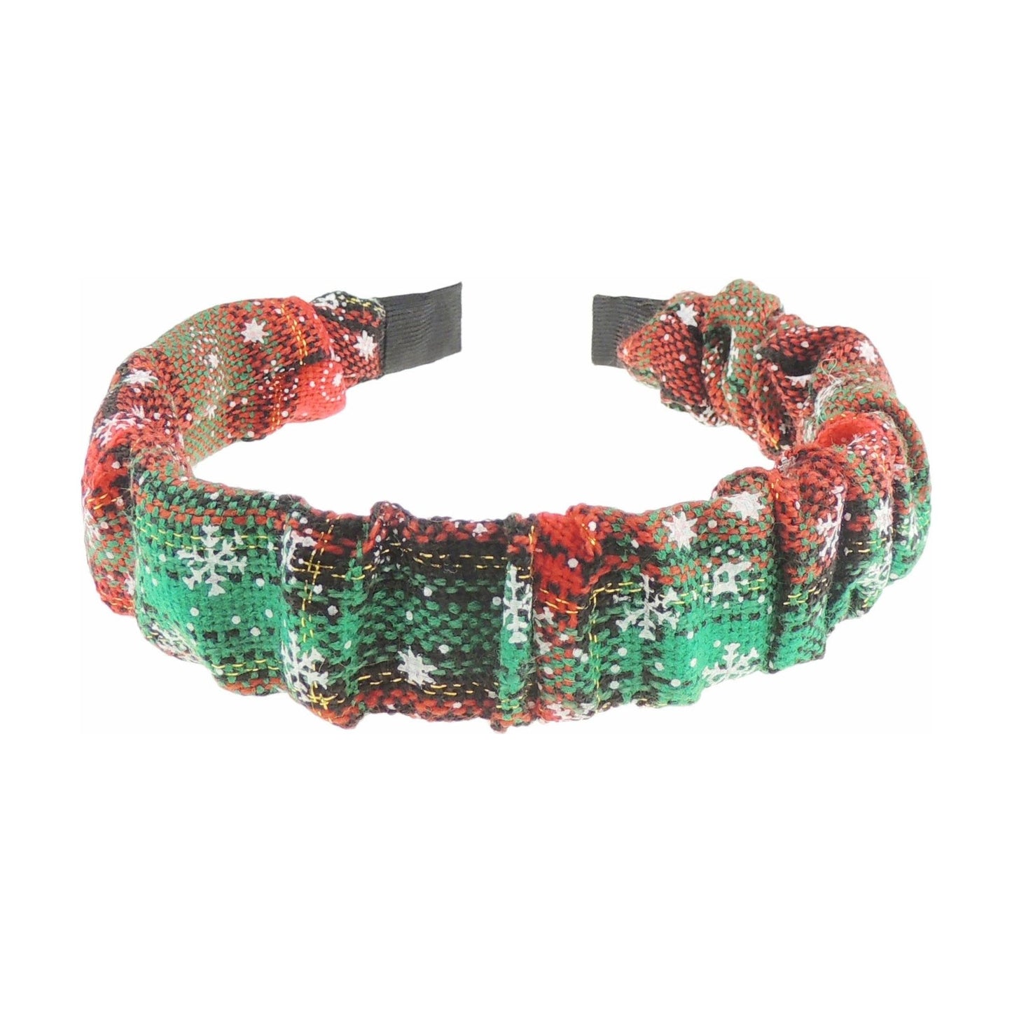 Festive Christmas Tartan Plaid Tweed Fabric Womens Girls Bow Knotted Top Knot Twist Twisted Turban Winter Headpiece Deeley Bopper Dance Party Headband Hair Alice Band