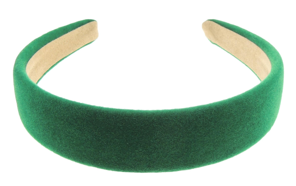 Womens Girls Emerald Geen Super Soft Work School Uniform Birthday Party Wedding Dance Recital Bridesmaid Christmas Special Occasion Hair Accessories Velvet Short Long 3cm Headband Alice Band Hairband