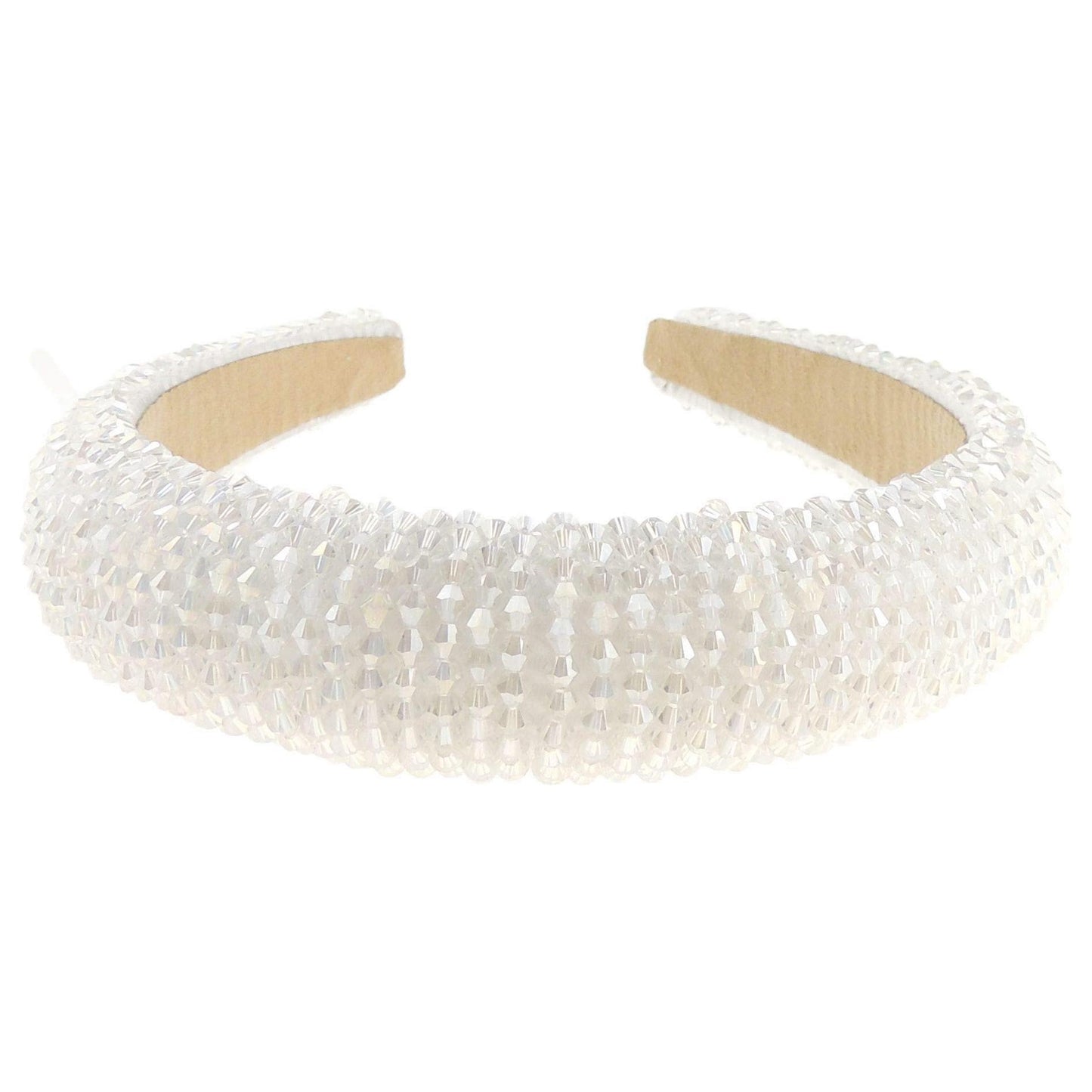 Womens Occasion Wedding Bridal Evening Embellished Crystal Beaded Jewelled Bump Formal Party Padded Sparkly Hair Headband Alice Band