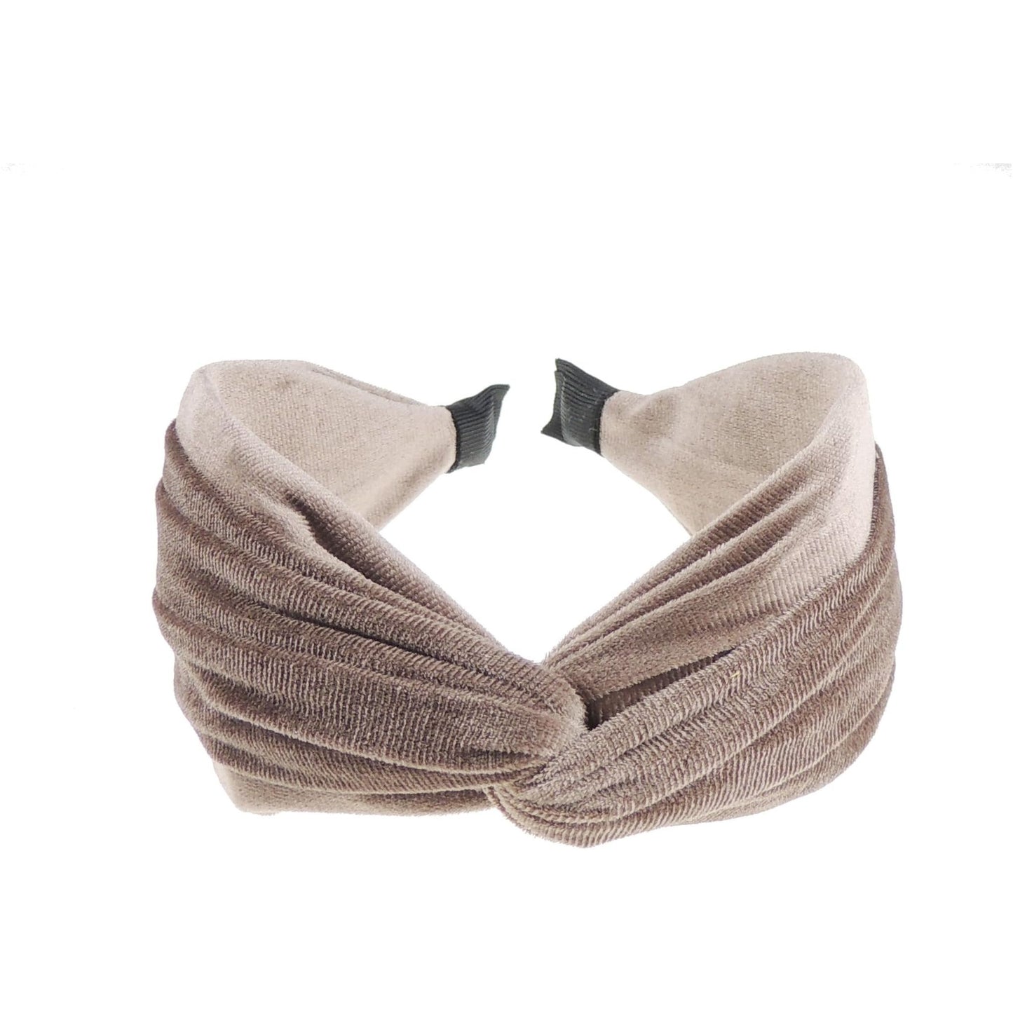 Womens Luxury Velvet Twist Knotted Turban Vintage Boho Wide Winter Evening Wedding Party Bridal Christmas Birthday Bridesmaid Headband Alice Band Hair Accessories Hairband, Gift Idea (Nude)