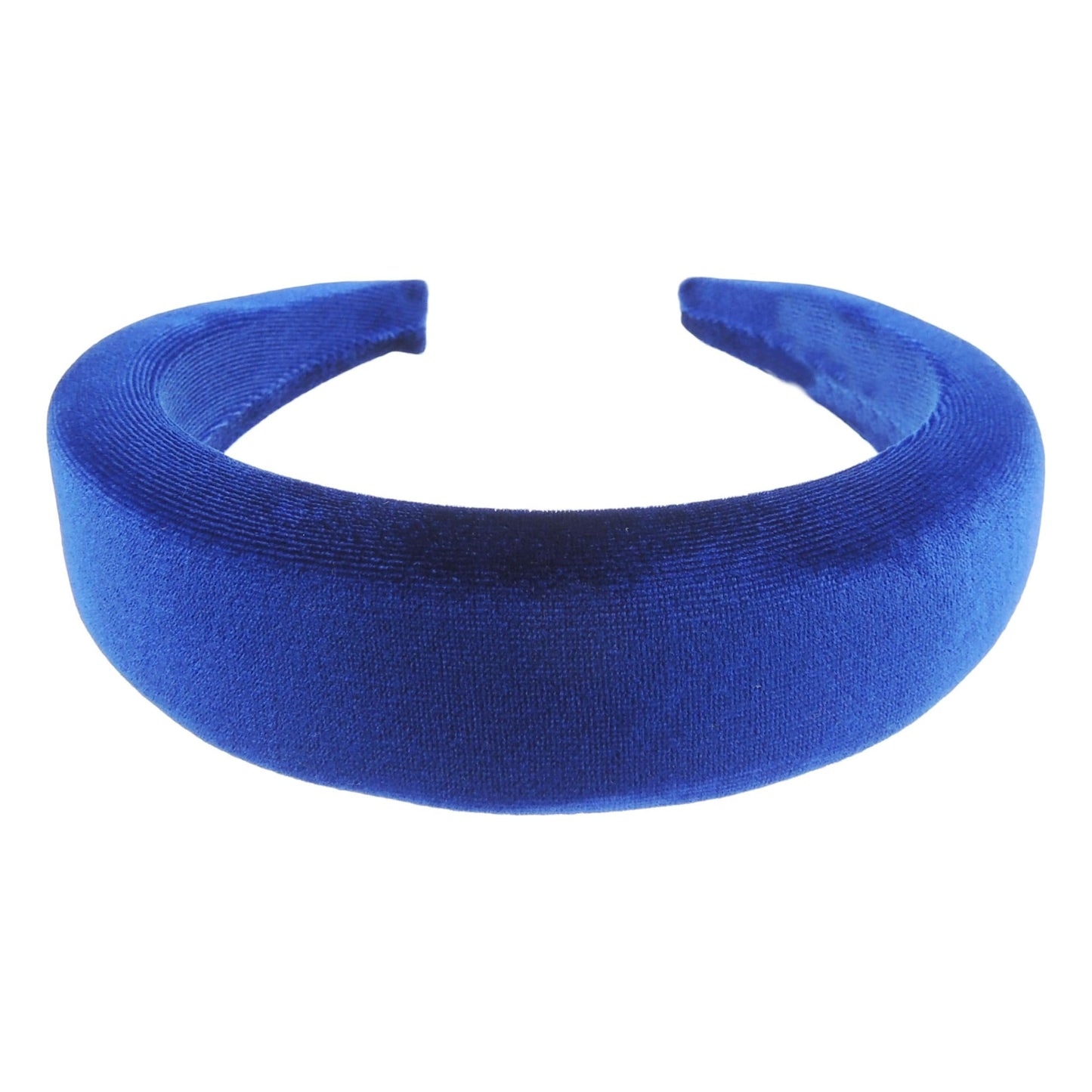 Ladies Girls Velvet Wide Padded Covered Headband Alice Band (Pale Orange)