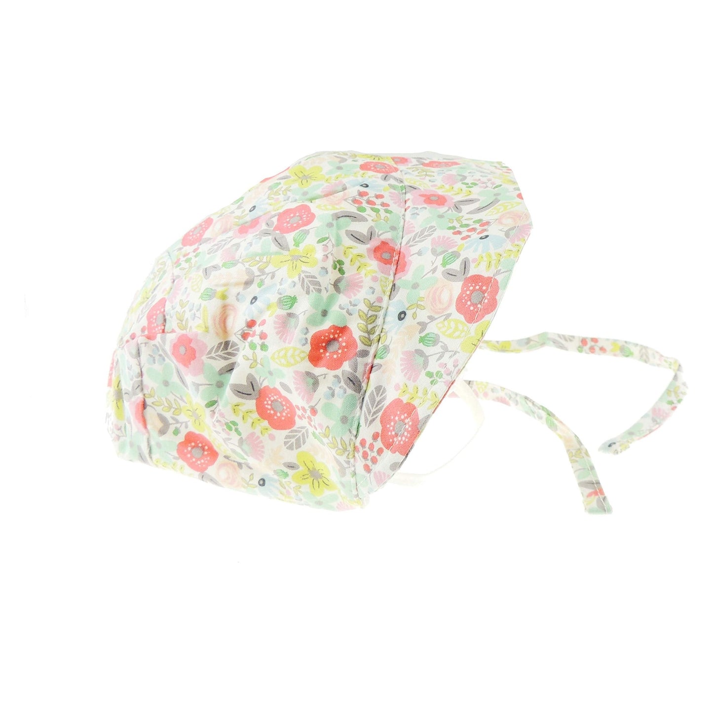 Glamour Girlz Beautiful Baby Girls Gingham Flowers Cotton Poke Brim Bonnet Beanie Sun Hat 9-18 Months