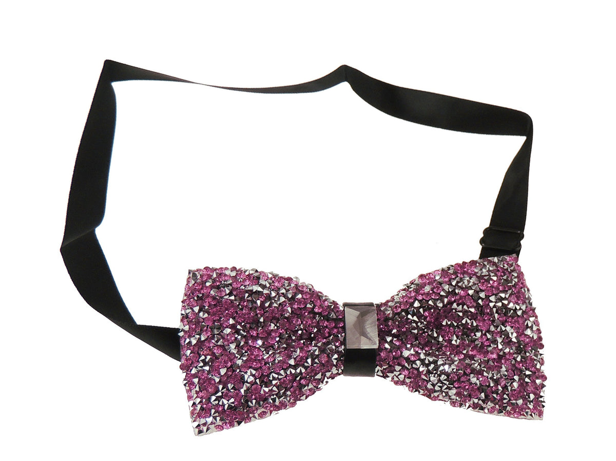 Men Diamante Beaded Encrusted Sparkly Evening Formal Wedding Black Tie Bow Tie