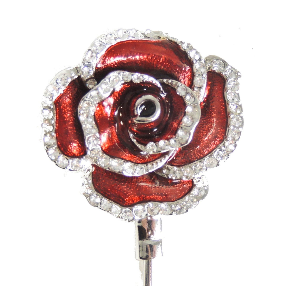 Glamour Girlz Womens Sparkly Silver Crystal Diamante Rhinestone Purse Shoulder Crossbody Tote Bag Handbag Portable Instant Hanging Hanger Hook for Desks Tables Birthday Christmas Gift Red Flower Rose