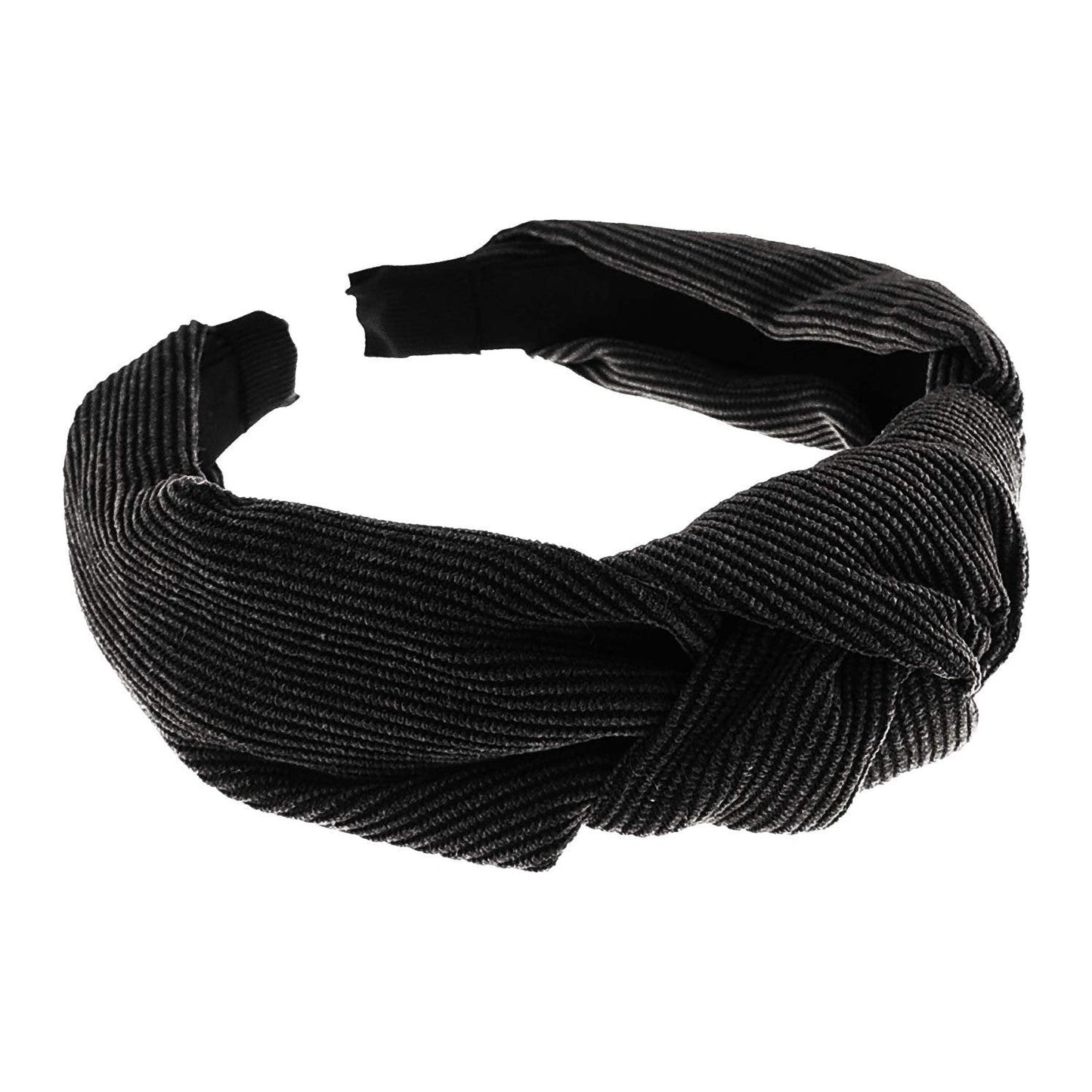 Fancy Womens Girls Wide Top Knot Knotted Winter Evening Corduroy Velvet Soft Fabric Headband Alice Band Hair Band Accessories Wedding Bridal Party Christmas Birthday Colour