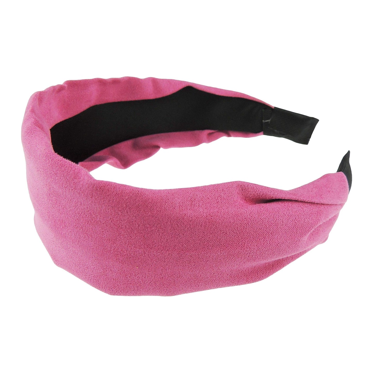 Womens Girls Autumn Winter Plain Work Everyday Wedding Birthday Christmas Bridal Party Fabric Creased Wide Suede Look Headband Hair Accessories Styling Wide 6cm Alice Band Head Hairband (Baby Pink)