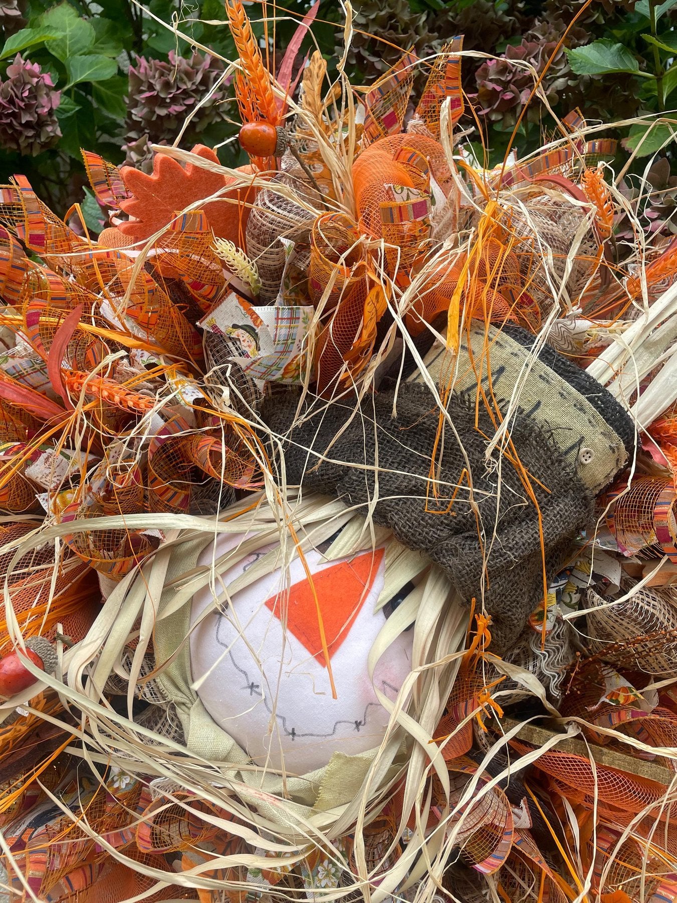 Luxury Scarecrow Autumn Wreath | Large Harvest & Thanksgiving Front Door Wreath | 60cm (24")