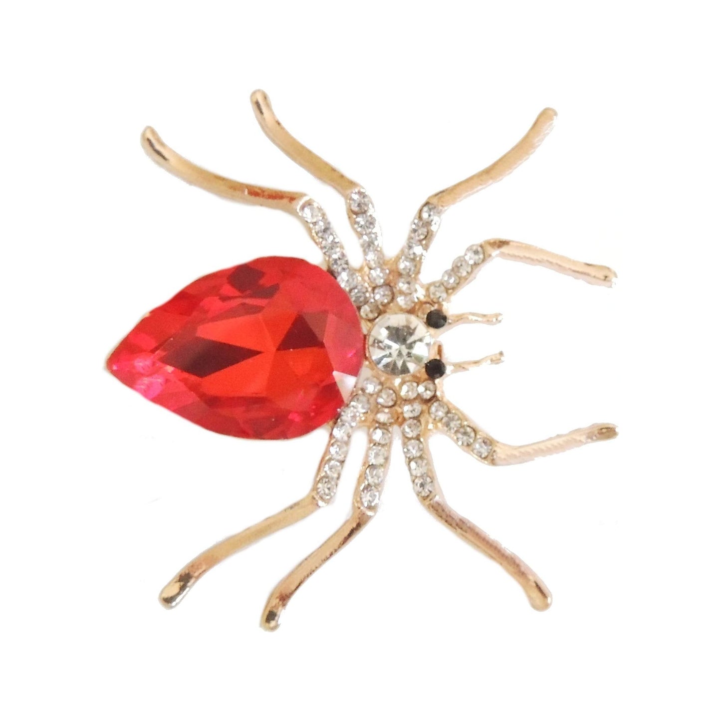Sparkly Womens Christmas Party Birthday Gift Saree Scarf Diamante Rhinestone Crystal Fancy Dress Bling Brooch Badge Breastpin Corsage Pin Halloween Animal Insect Spider Boxed