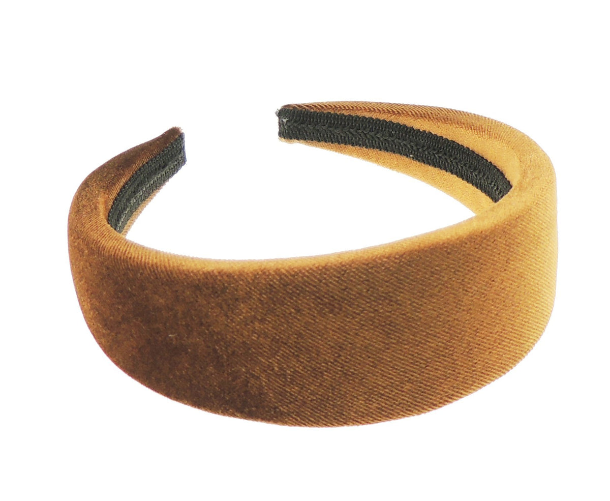 Glamour Girlz Women's Velvet Padded Headband - Alice Band Hair Accessory for Weddings & Formal Events