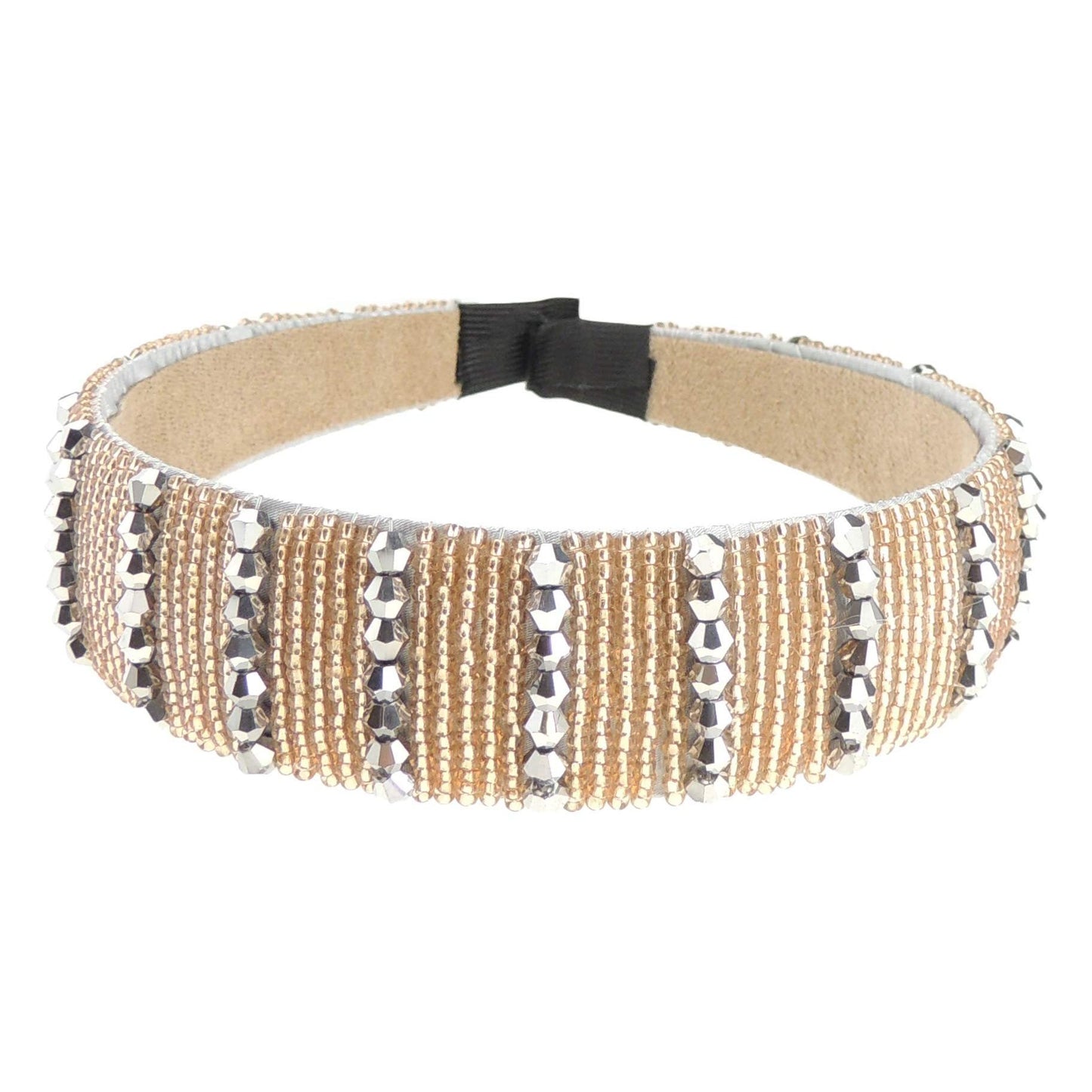 Womens Sparkly Beaded Jeweled Embellished Crystal Birthday Party Wedding Bridal Special Occasion Hair Accessories 2.5cm Short Long Hair Headband Alice Band Hairband