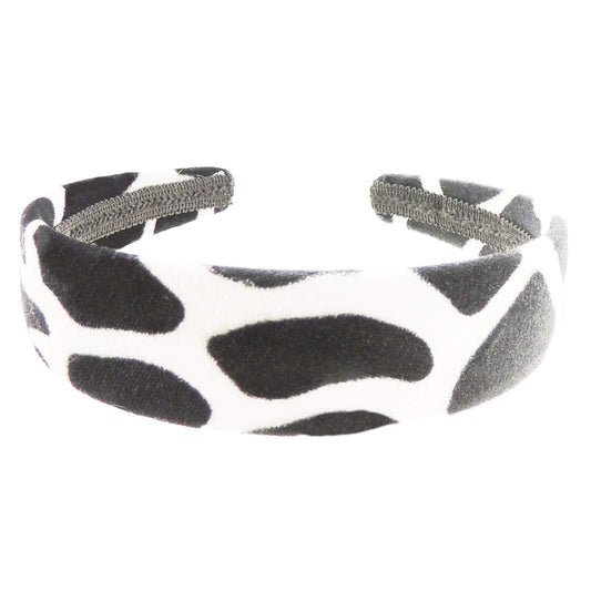 SMALL HEAD Womens Girls Velvet Fabric Winter Accessory Wedding Guest Headpiece Formal Dance Christmas Party Birthday Headband Hair Hoop Alice Band Polka Dot Dogtooth Giraffe Leopard