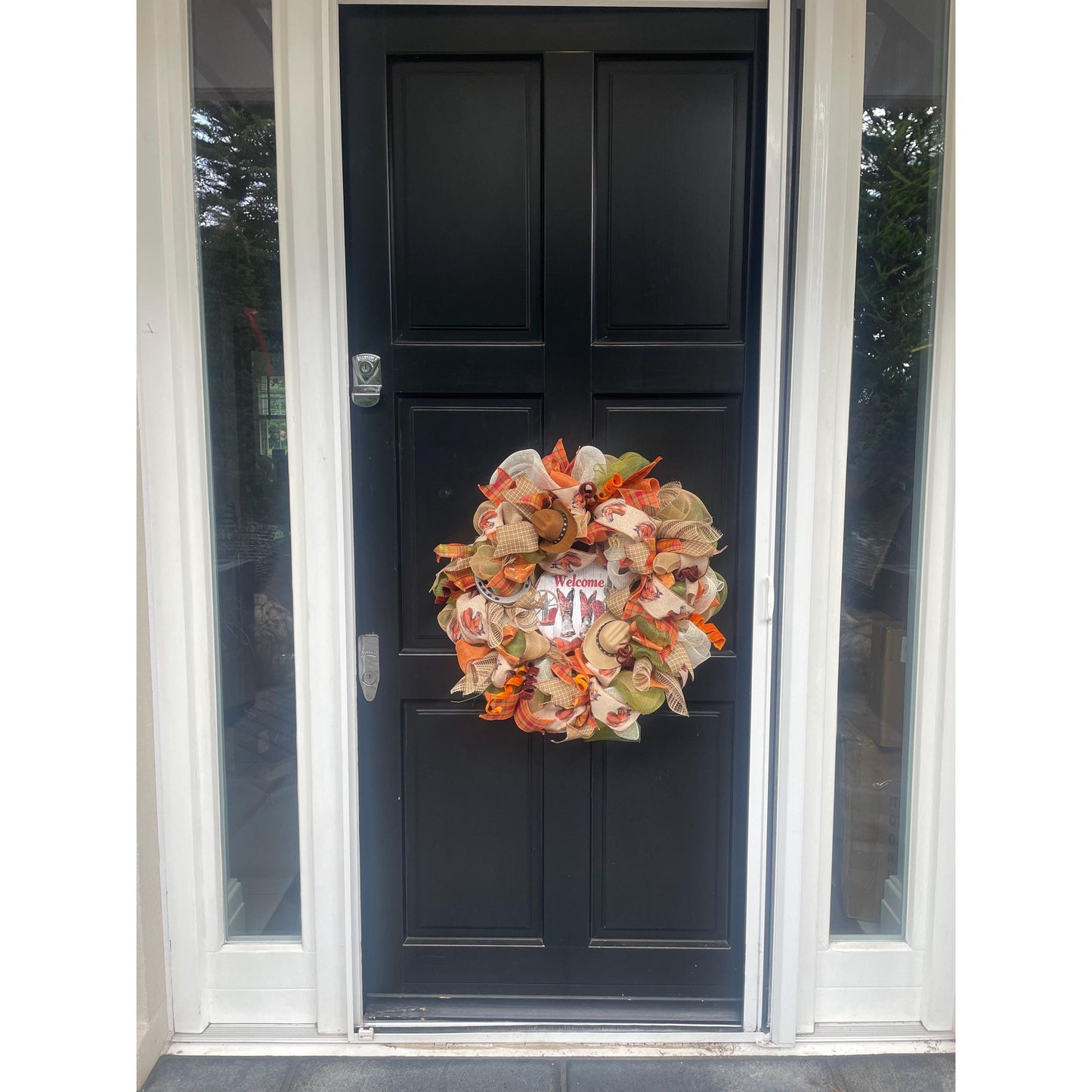 Elegant Southern Charm Wreath Front Door Welcome Y'all Rustic Country Girl Southern Belle Horse Lover Farmhouse Autumn Decor Home Porch Wall
