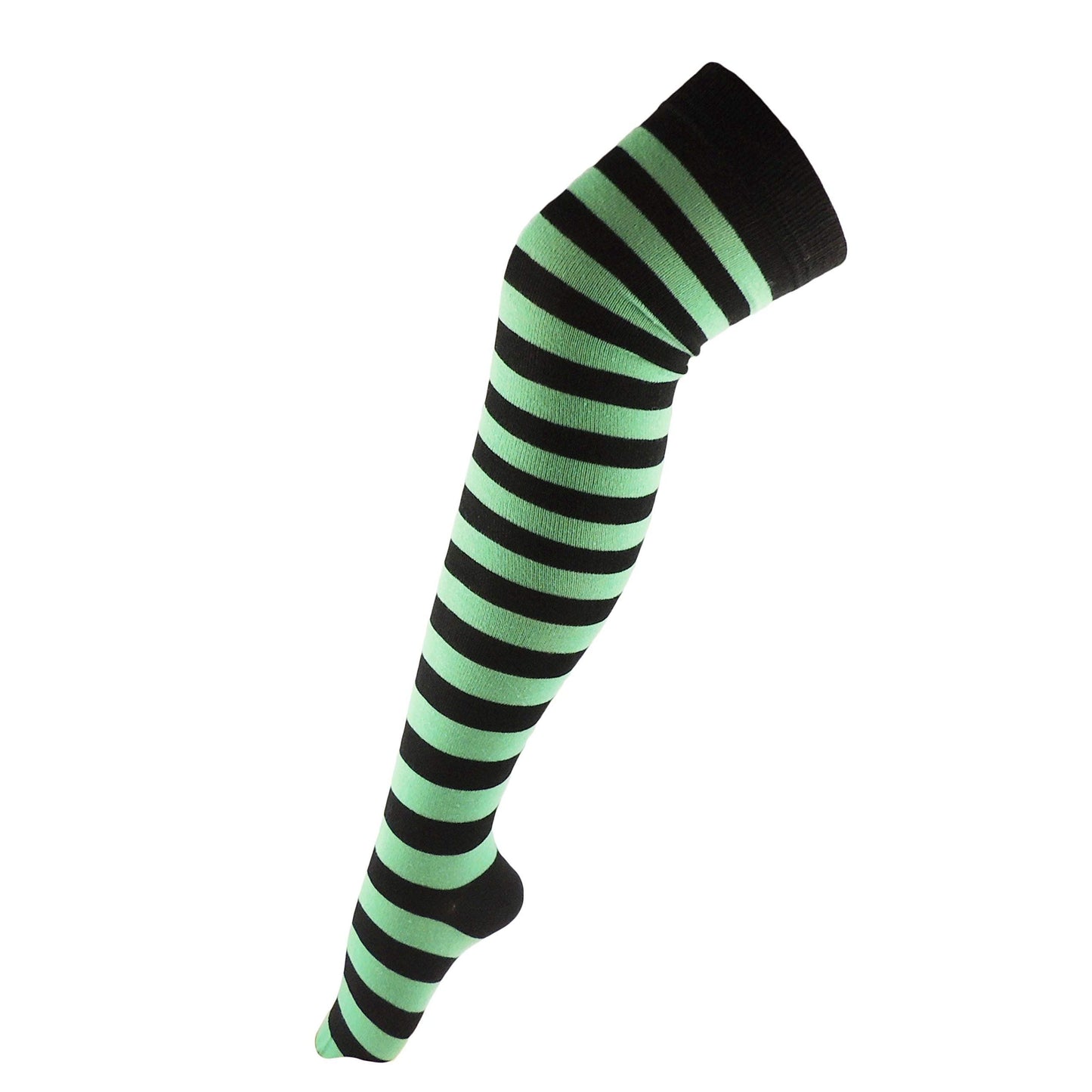 Womens Fancy Dress Party Dance School Costume Outfit Halloween Christmas Legwear Hosiery Steam Punk Over Knee Thigh Socks UK 4-7 (UK, Alpha, One Size, Regular, Regular, White Red Bobbles)