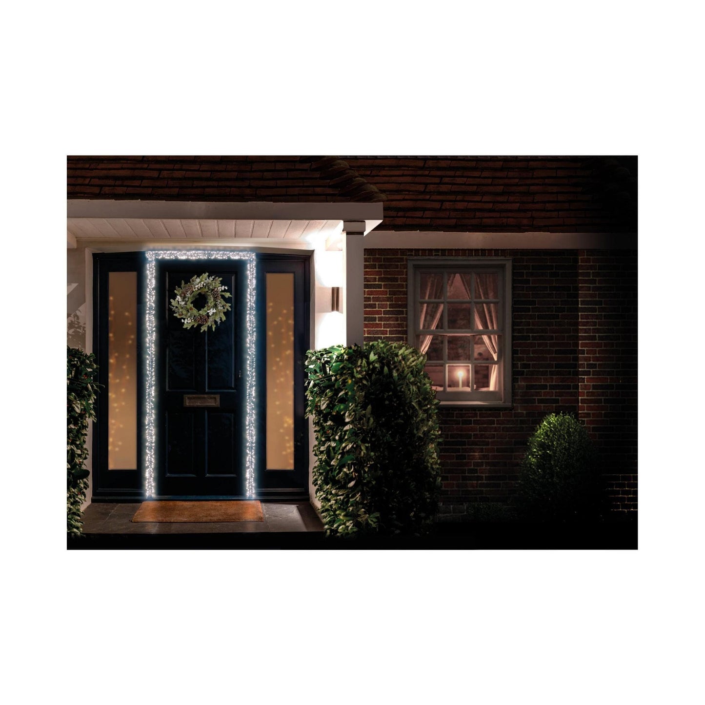 Christmas Door Cluster Pin Wire Fairy Lights Ultrabrights Door Garland 800 LEDs Cool White Mains