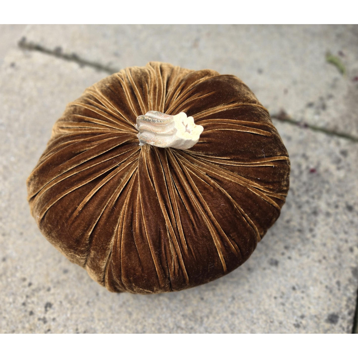 LARGE Silk Velvet Pumpkin, Rustic Farmhouse Decor, Wedding Centerpiece,Thanksgiving Table,Hostess Gift Idea Autumn Fall Dark Brown Chocolate