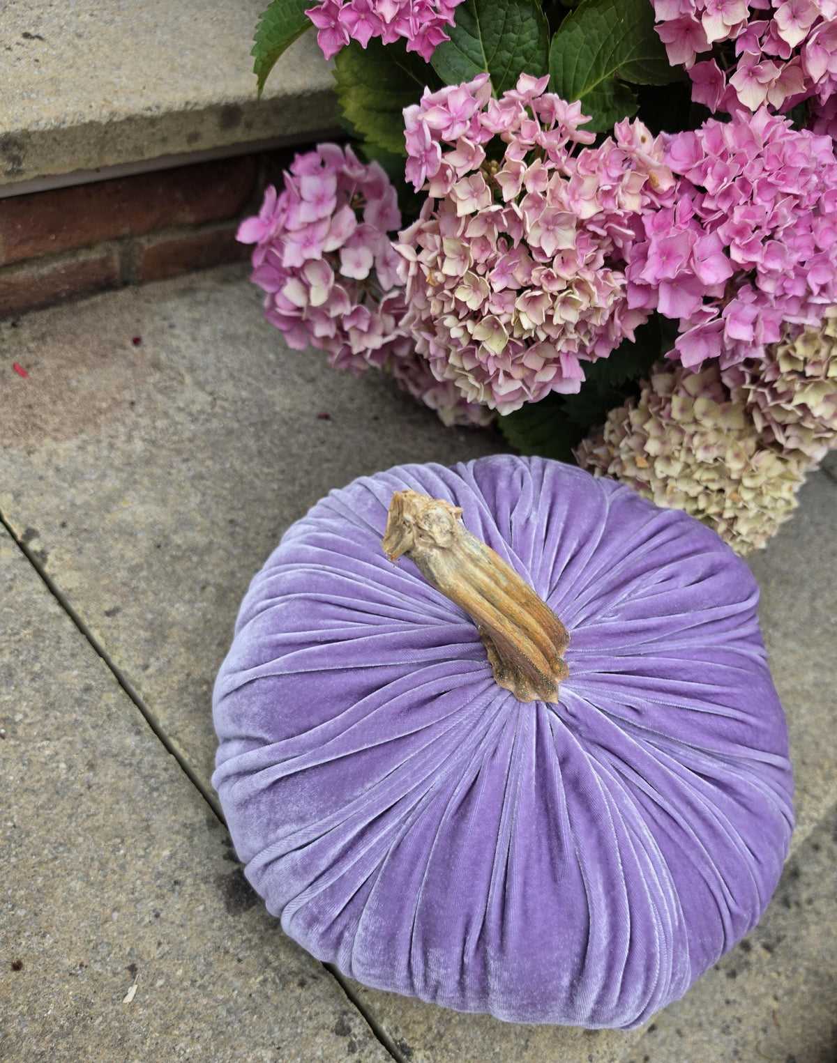 Large Lilac Lavender Silk Velvet Pumpkin Rustic Farmhouse Boho Wedding Easter Thanksgiving Gift Idea Home Modern Handmade Decor Decoration