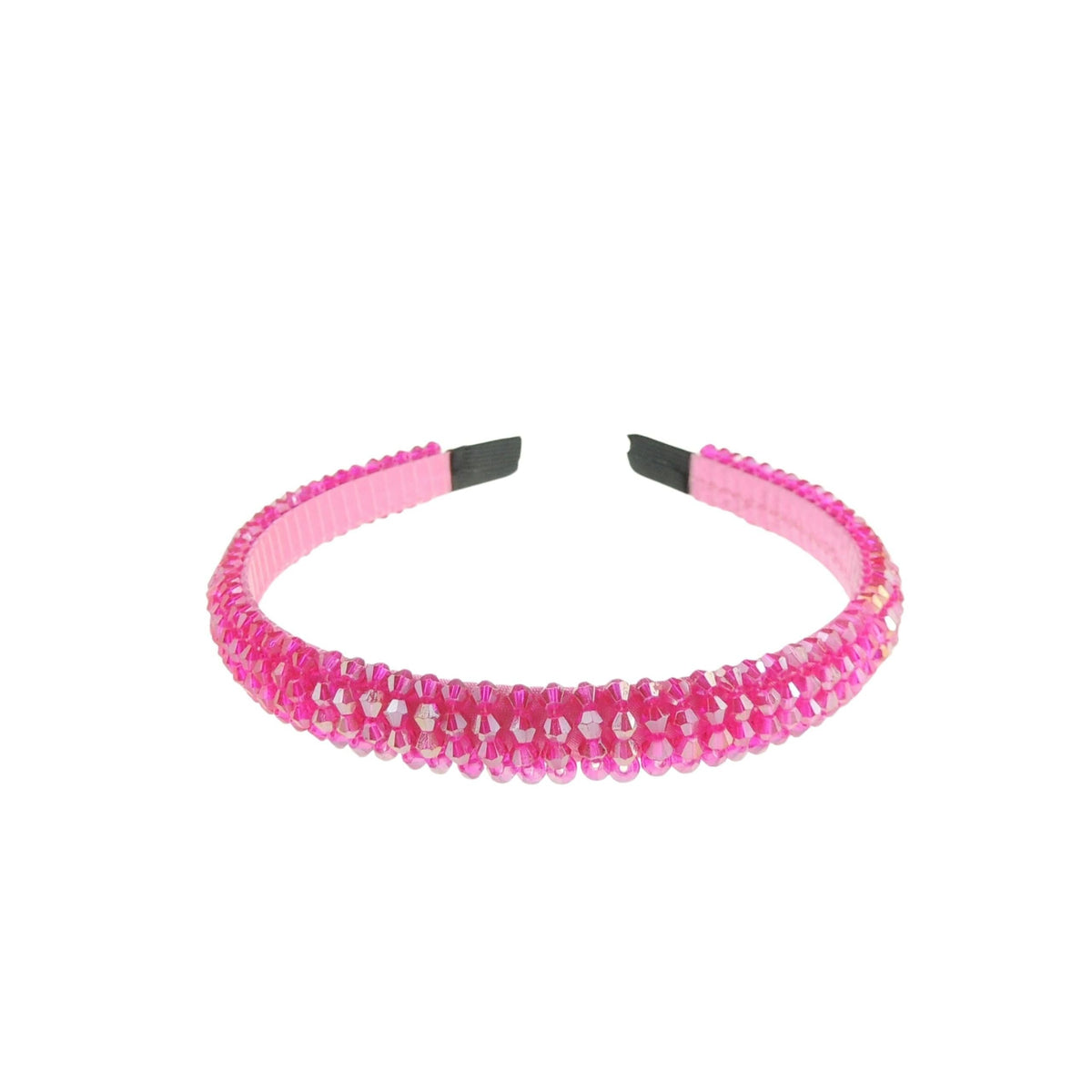 Womens Beaded Diamante Crystal Encrusted Sparkly 1.5cm Wedding Formal Occasion Bridesmaid Christmas Birthday Pageant Evening Bridal Party Formal Alice Band Headwear Hairband Headband