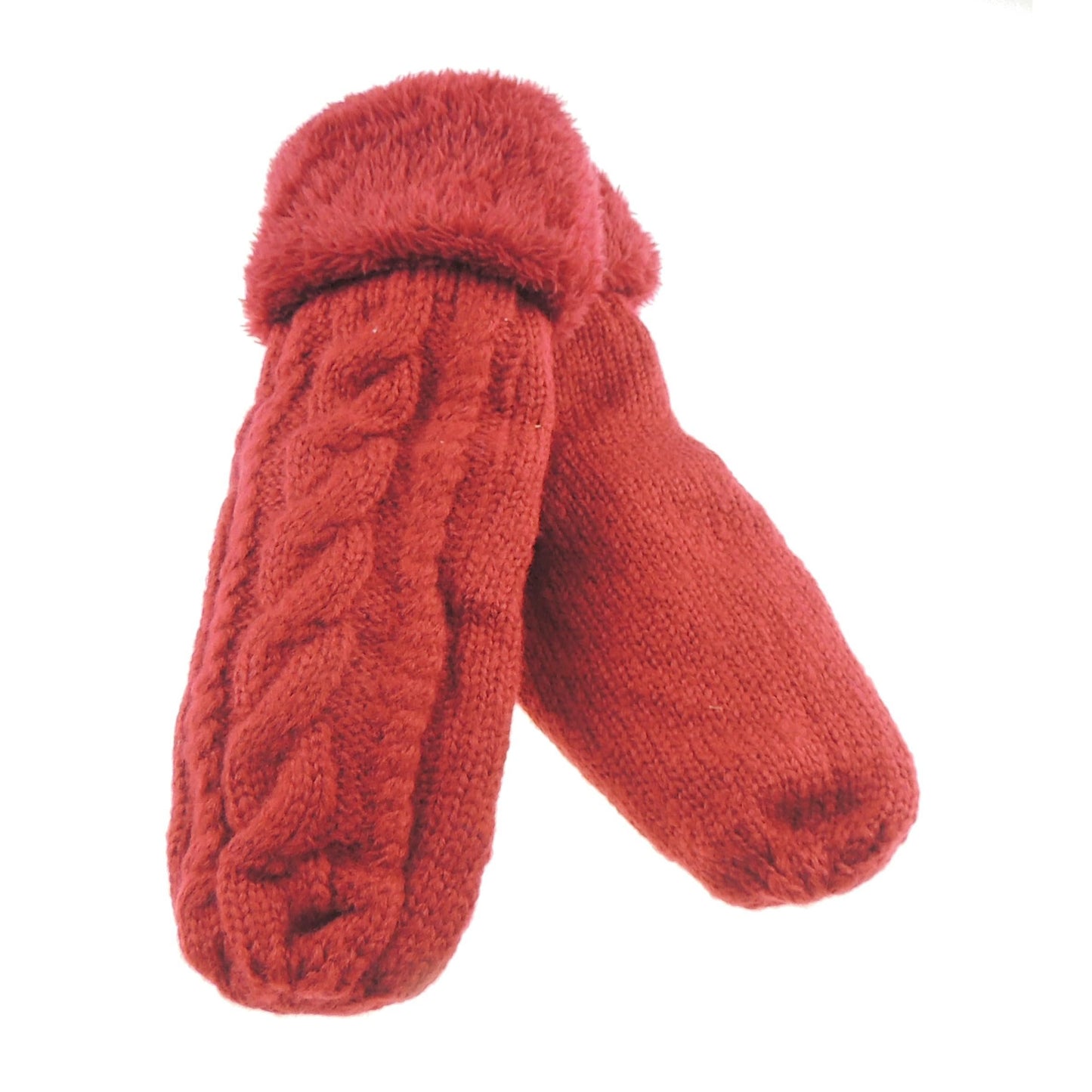 Soft Luxury Ladies Womens Girls Thick Cable Knit Cable Knit Thermal Fleece Lined Cold Weather Winter Ski Outdoor Accessories Hand Warmers Mittens Gloves Mitts, Christmas Birthday Gift