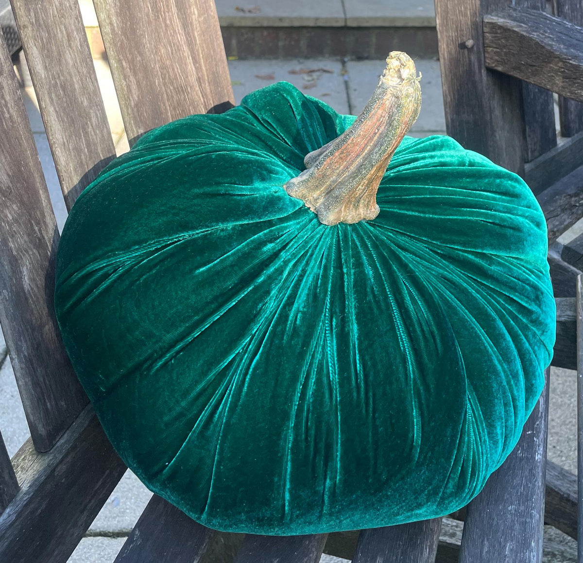 Large Silk Velvet Pumpkins, Fall Autumn Decoration,Xmas Thanksgiving Decor,Table Centerpiece, Rustic Wedding Decor,Dark Emerald Kelly Green