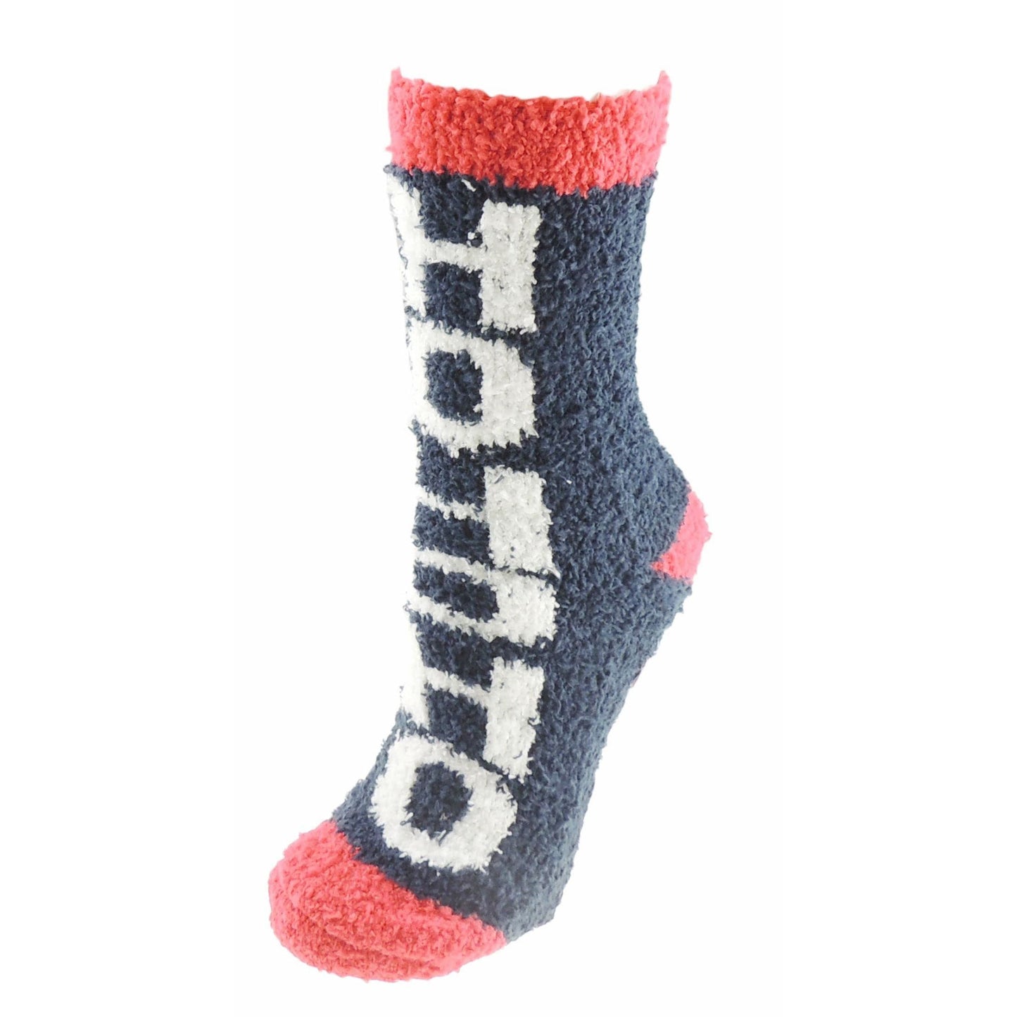 Glamour Girlz Festive Ladies Soft & Cosy Christmas Feather Bed Slipper Socks UK4-7 (Ho Ho Ho)
