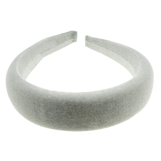 Womens Girls Occasion Wedding Bridal Party Birthday Christmas Evening Wide 3cm Bump Padded Velvet Velour Hair Hairband Accessories Headband Alice Band