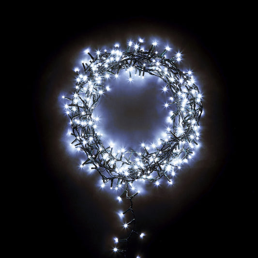 Compact Cluster Christmas Xmas ICE WHITE 2000 Fairy Tree String LED Lights