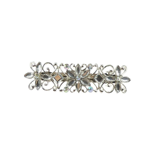 Ladies 10cm Sparkly Evening Crystal Hair Barrette Clip