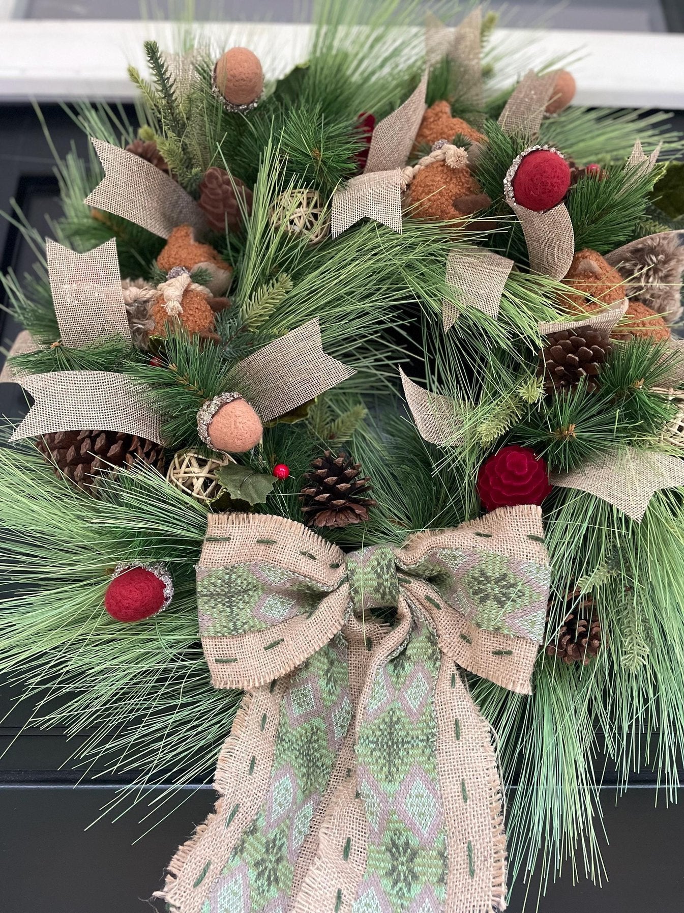 Traditional Wreath, Farmhouse Wreath, Green Wreath, Luxury Christmas Wreath, Christmas Decor, Christmas Decoration, Home Decor, Door Wreath