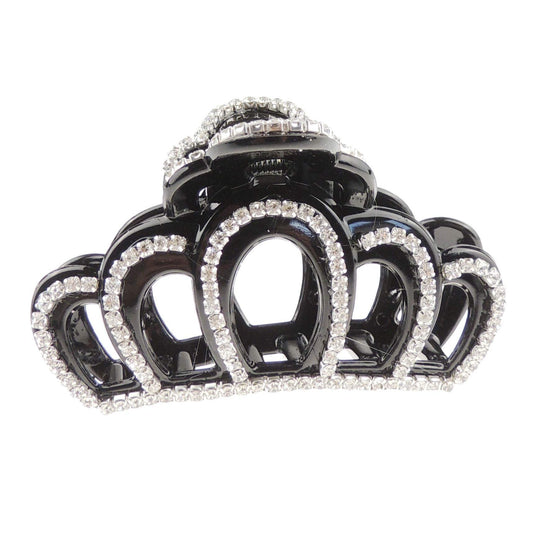 Extra Sparkly Diamante Crystal Evening Ladies 9cm Hair Claw Clamp Crown Tiara Single