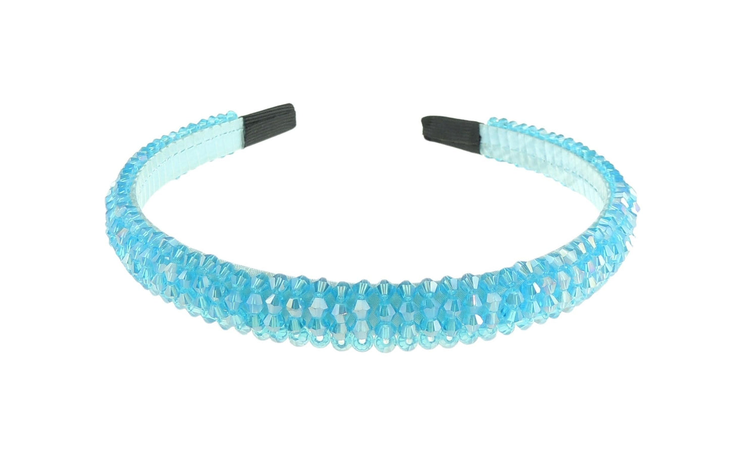 Womens Beaded Diamante Crystal Encrusted Sparkly 1.5cm Wedding Formal Occasion Bridesmaid Christmas Birthday Pageant Evening Bridal Party Formal Alice Band Headwear Hairband Headband