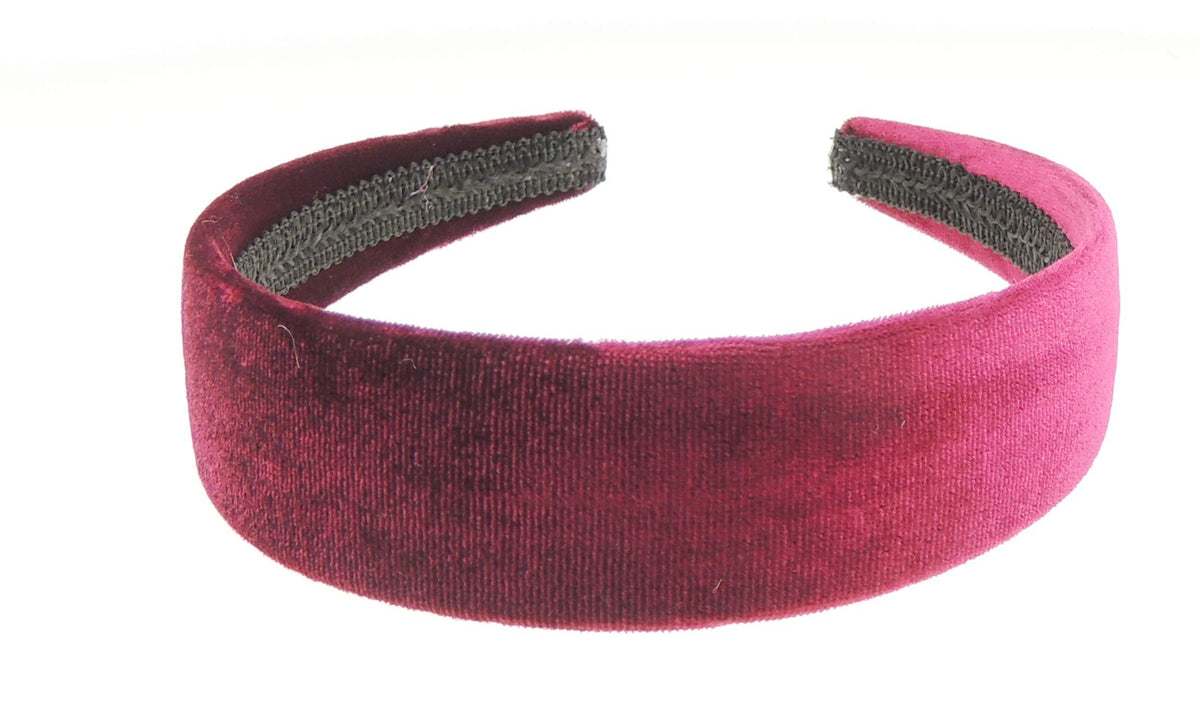 Womens Girls Black Plush Occasion Wedding Bridal Party Birthday Christmas Evening 3cm Wide Velvet Velour Hair Hairband Accessories Headband Alice Band