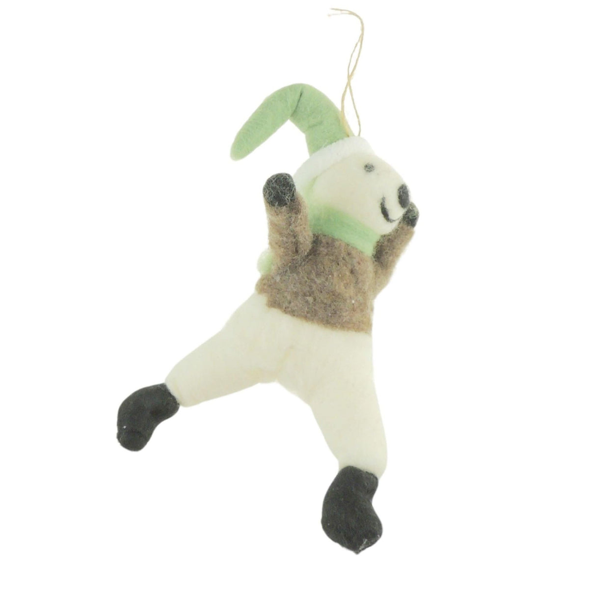 High End Quality Felt Christmas Hanging Tree Decoration Christmas Tree Decoration Hanging Ornament Bauble Traditional Holiday Decor Gift Xmas Sage Skarf Jumper Teddy Bear Ice Skating