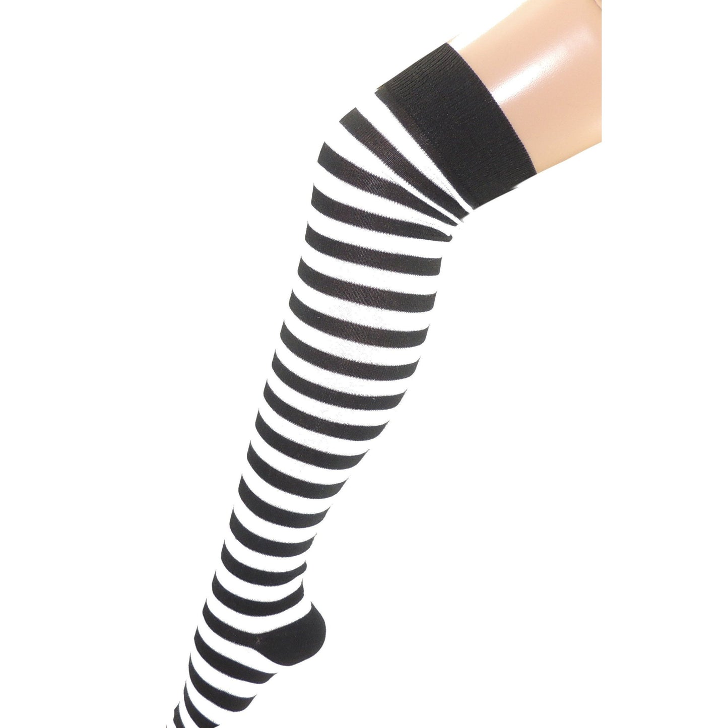 Womens Fancy Dress Party Dance School Costume Outfit Halloween Christmas Legwear Hosiery Steam Punk Over Knee Thigh Socks UK 4-7 (UK, Alpha, One Size, Regular, Regular, White Red Bobbles)