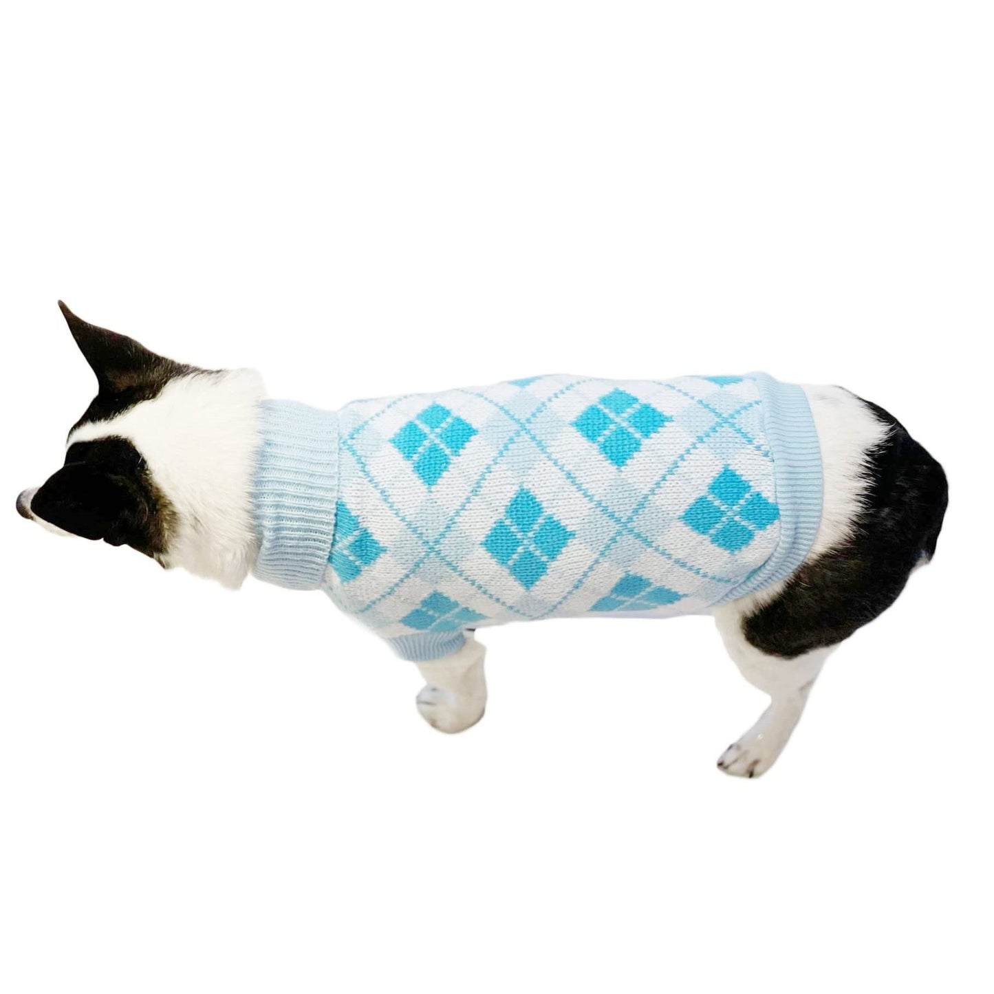 Cute SMALL DOG ONLY Puppy Cat Birthday Christmas Outfit Fleece Winter Girl Boy Jumper Coat Clothes Hoodies Costume Pullover Knitted Knit Sweater Sweatshirt White Pink Blue Plaid Tartan Argyle