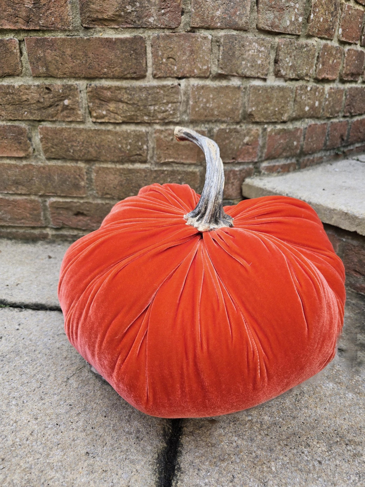 LARGE Silk Velvet Pumpkins, Natural Country Decor Wedding Arrangement Thanksgiving Table Hostess Gift Idea Autumn Fall Royal Blue Light Navy