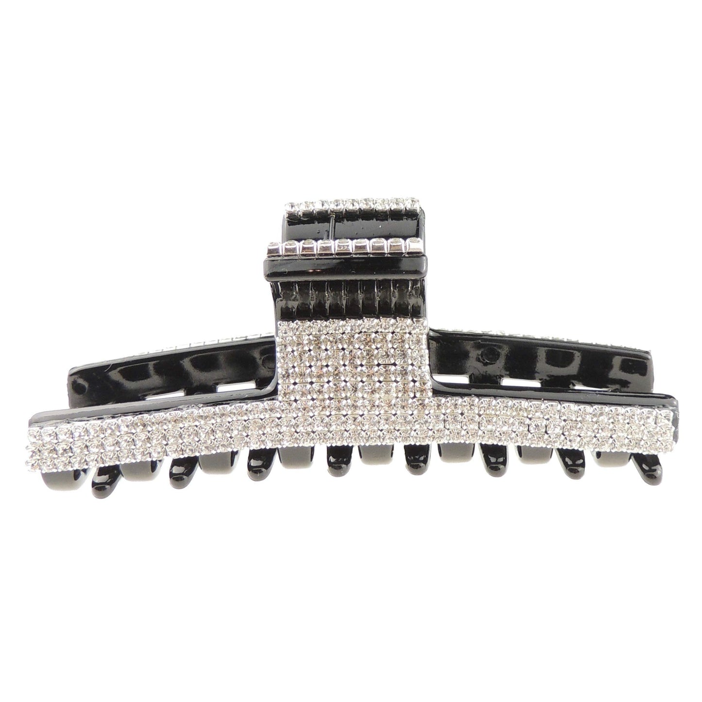 Extra Sparkly Women Girls Crystal Diamante Rhinestone Gems Wave Jaw Clip Octopus Clamp Grip Bridal Wedding Party Styling Fine Thin Hair Accessories Butterfly Claw Straight Line