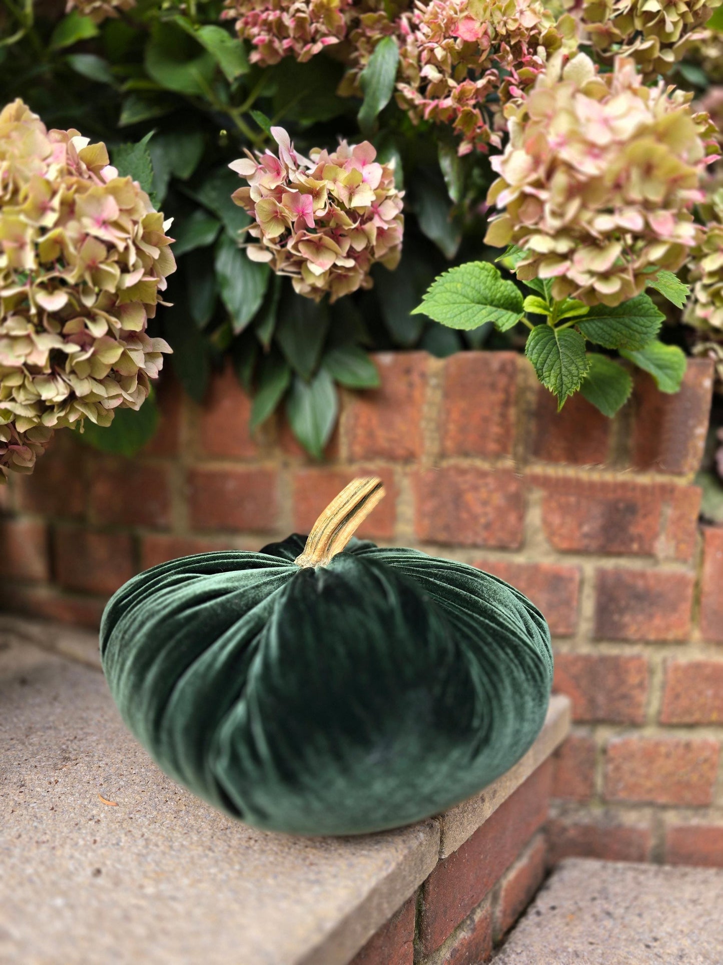 Extra Large Cinnamon Rust Silk Velvet Pumpkin with Real Stem – Luxury Autumn Fall Thanksgiving Decor