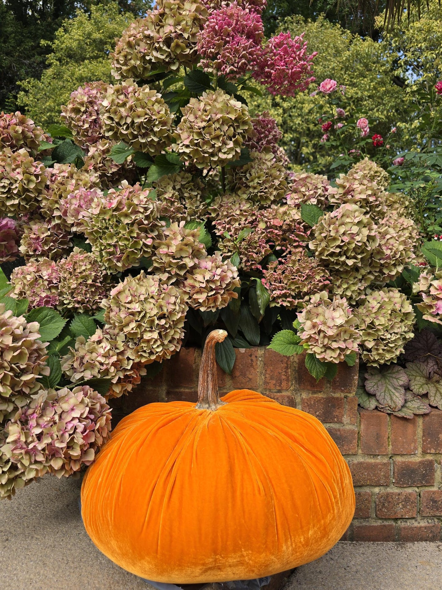 Giant XXL Rust Cinnamon Brown Plush Silk Velvet Pumpkin: Luxury Fall Accent, Autumn Decor, Tablescape Centerpiece, Farmhouse Style Ornament