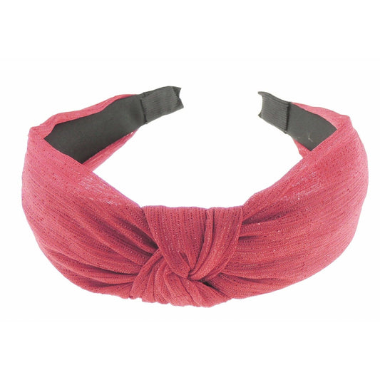 Ladies Glitter Thread Chiffon Look Top Knot Headband Alice Band