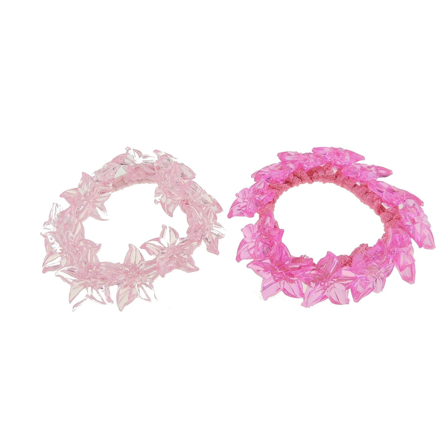 Pastel Sleep Christmas Birthday Wedding Bridesmaid Party Ponio Tie Elastic Accessories Bobbles Ponytail Holder Band Hair Scrunchie Princess Ballet Beaded Flower School SET of 2