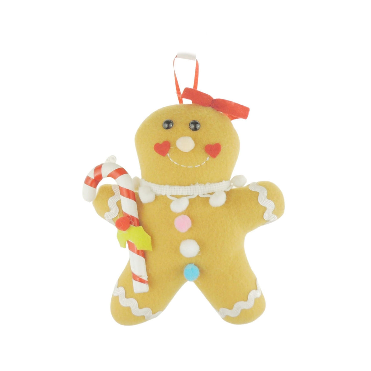 High End Quality Felt Christmas Hanging Tree Decoration Christmas Tree Decoration Hanging Ornament Bauble Traditional Holiday Decor Gift Xmas Trendy Candy Cane Mrs Mr Gingerbread