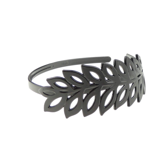 GIRLS SMALL HEAD LADIES School Uniform Work Gym Yoga Birthday Party Hair Accessories Plain Plastic Wide Stencil Short Long Hair Headband Alice Band Hairband Black Palm Floral Leaves