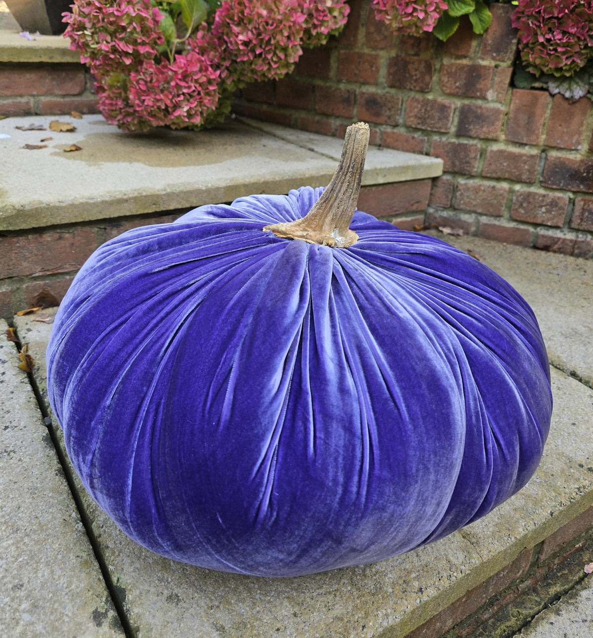 XXL Lavender Lilac Light Purple Silk Velvet Pumpkin: Luxury Fall Accent, Autumn Decor, Tablescape Centerpiece, Farmhouse Style Ornament