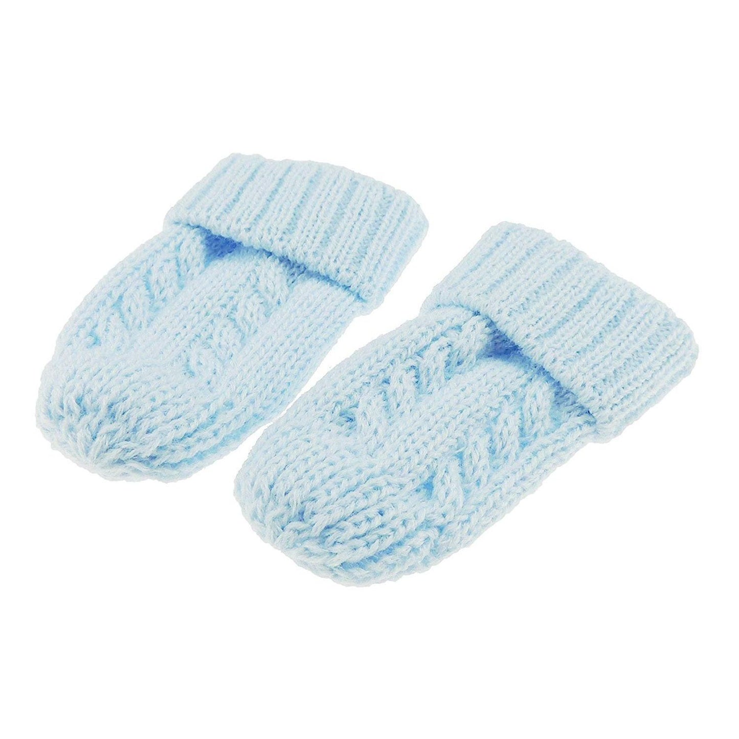 Baby Girls Boys Chunky Cable Knit Warm Winter Scratch Mitts