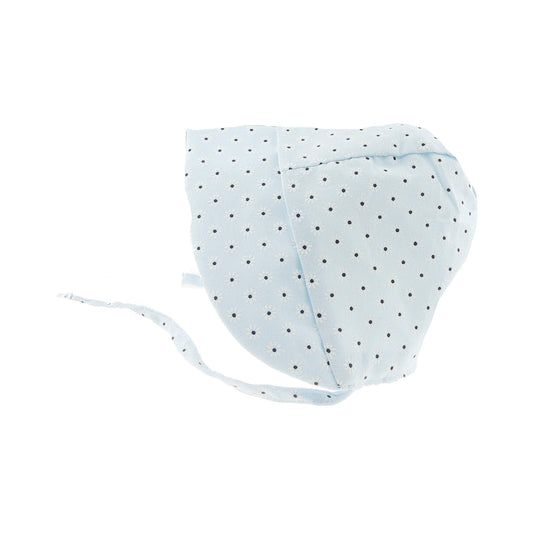 Glamour Girlz Cute Baby Girls Kids Newborn Cotton Polka Dot Pattern Poke Brim Retro Bonnet Beanie Bucket Summer Beach Sunhat Sun Hat 3-12 Months (Baby Blue)