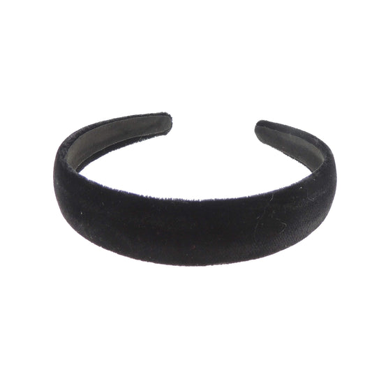 Ladies Girls Work School Uniform Birthday Party Wedding Dance Recital Party Bridesmaid Flower Girl Special Occasion Hair Black Velvet Short Long Hair Headband Alice Band Hairband 5 Sizes (2.5cm)