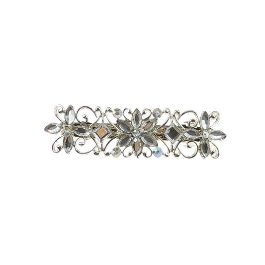 Ladies 10cm Sparkly Evening Crystal Hair Barrette Clip