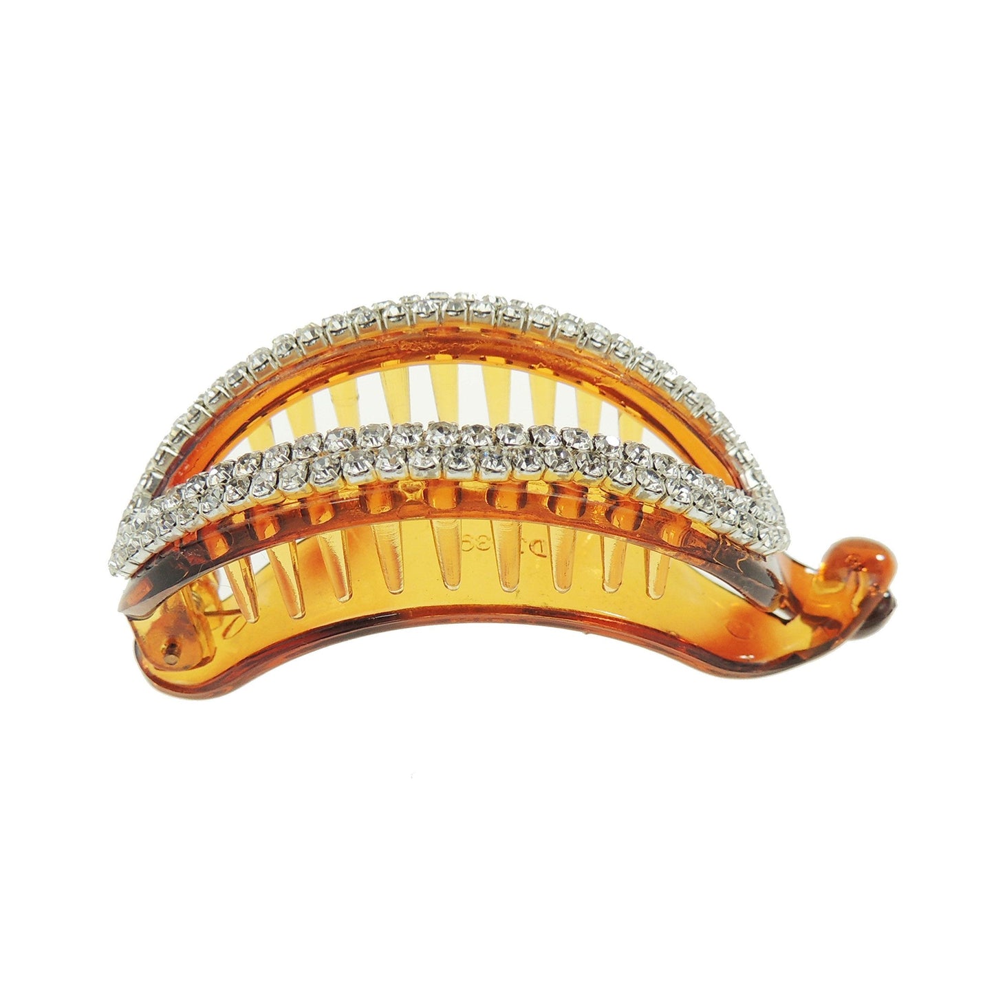 Sparkly Womens Girls Crystal Rhinestone Diamante Bridal Wedding Guest Christmas Party Bridesmaid Birthday Hair Accessories Banana Wide Cuff Styling Ponytail Hair Barrette Grip Claw Clamp SMALL OVAL