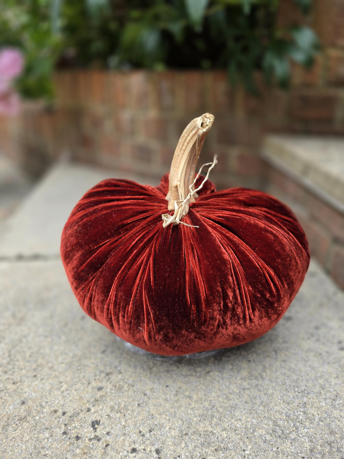 LARGE Silk Velvet Pumpkin, Rustic Farmhouse Decor, Wedding Centerpiece,Thanksgiving Table,Hostess Gift Idea Autumn Fall Dark Brown Chocolate