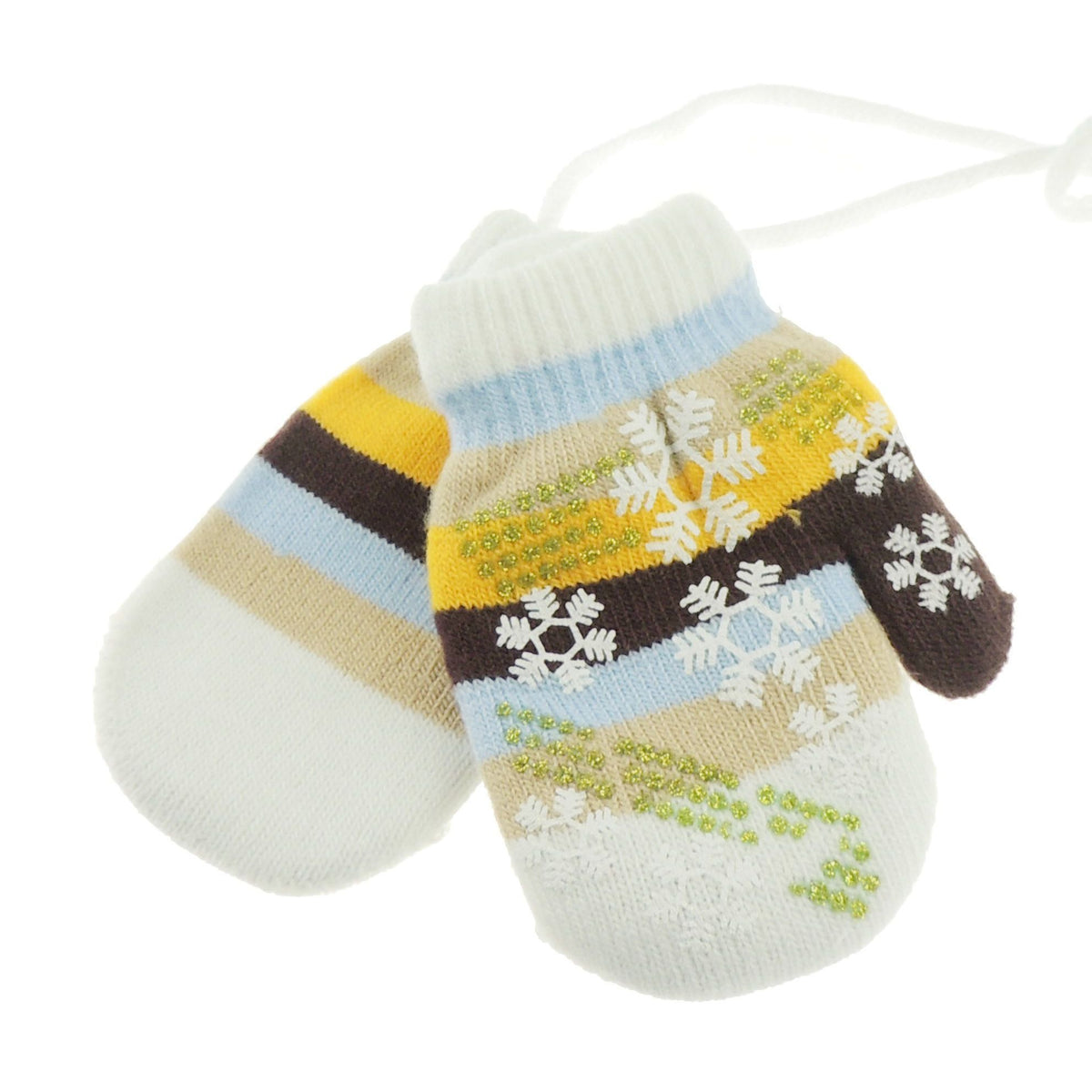 Soft Baby Girls Boys Kids Toddler Children Babies Knit Thermal Warm Winter Outdoor Hand Warmers Gloves Stripe Snowflake Chain String Mittens 6 9 Months 1 2 Years